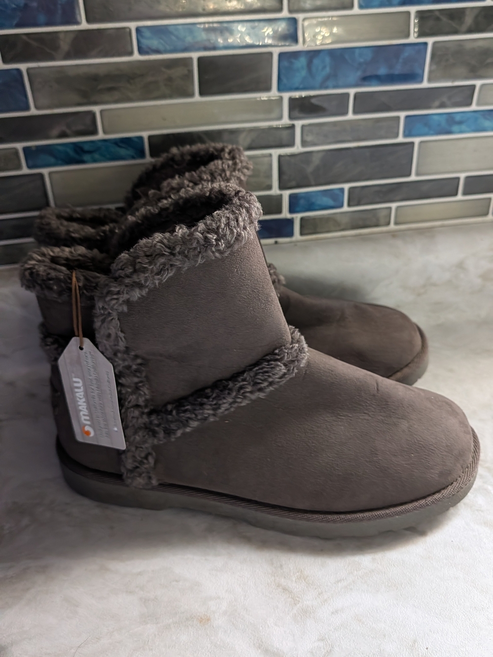 Women's Cozy Faux-Fur Lined Slipper Boots - Gray